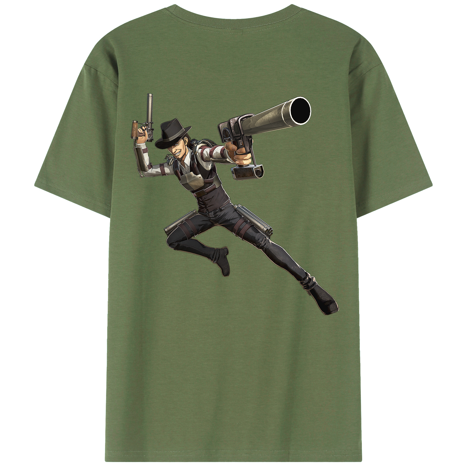 （画像用） 進撃の巨人 Attack on Titan 綿100％ メンズ半袖Tシャツ（バックプリント） 通気性